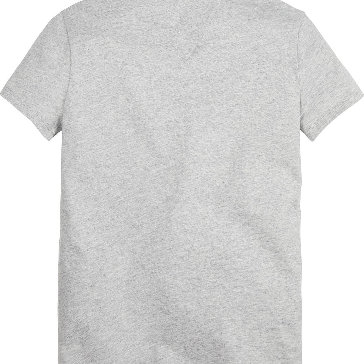TOMMY HILFIGER - Polera Essential Organic Cotton Gris Tommy Hilfiger