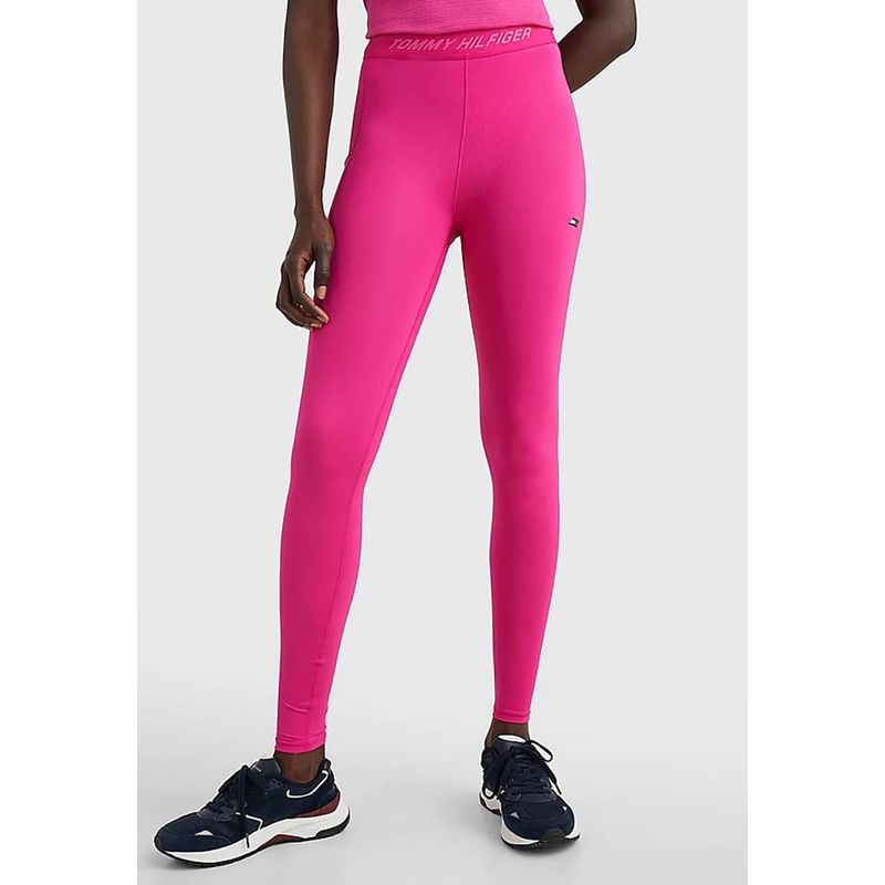 TOMMY HILFIGER - Leggings Branded Tape Fucsia Tommy Hilfiger