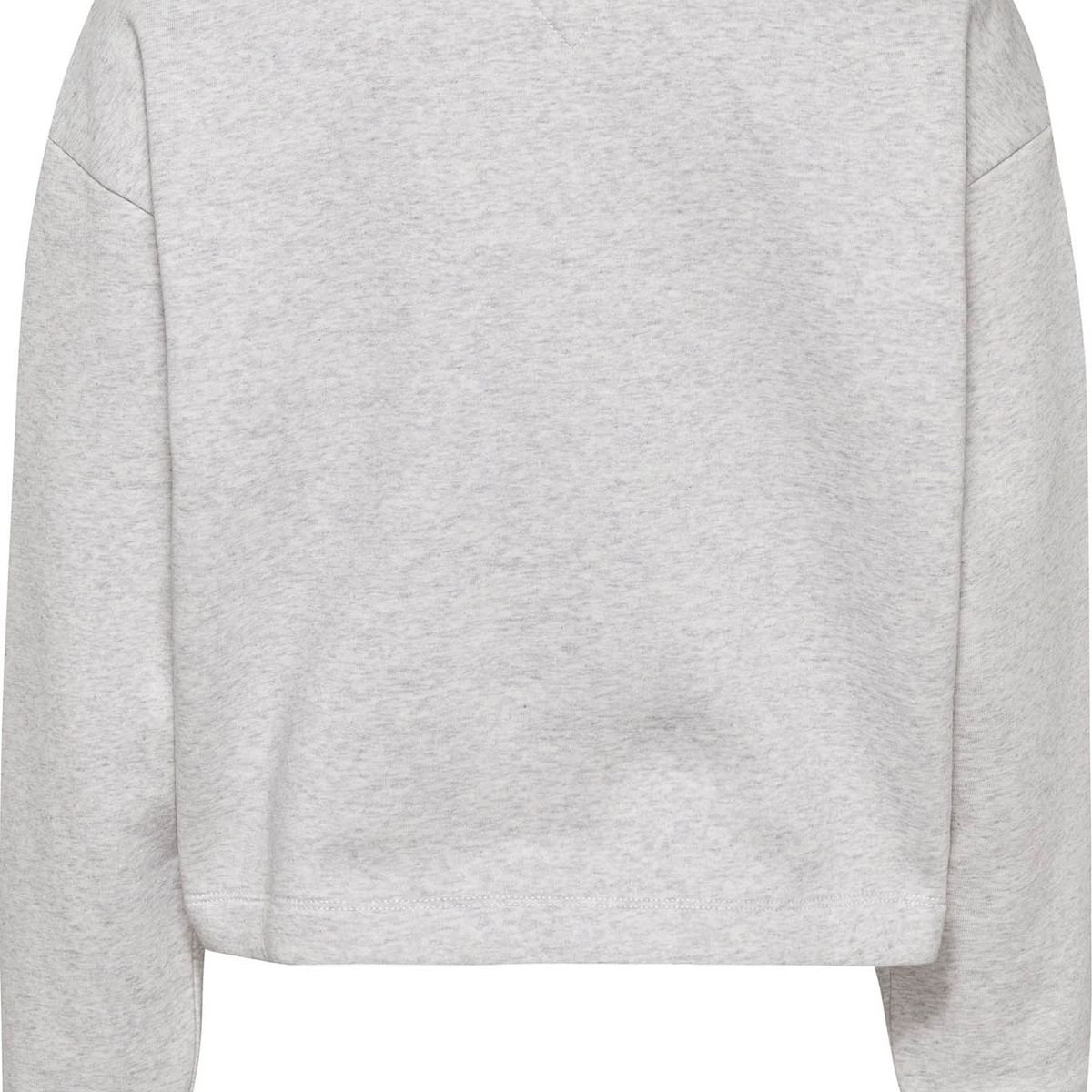 TOMMY HILFIGER - Polerón Relaxed Essential Logo Gris Tommy Jeans