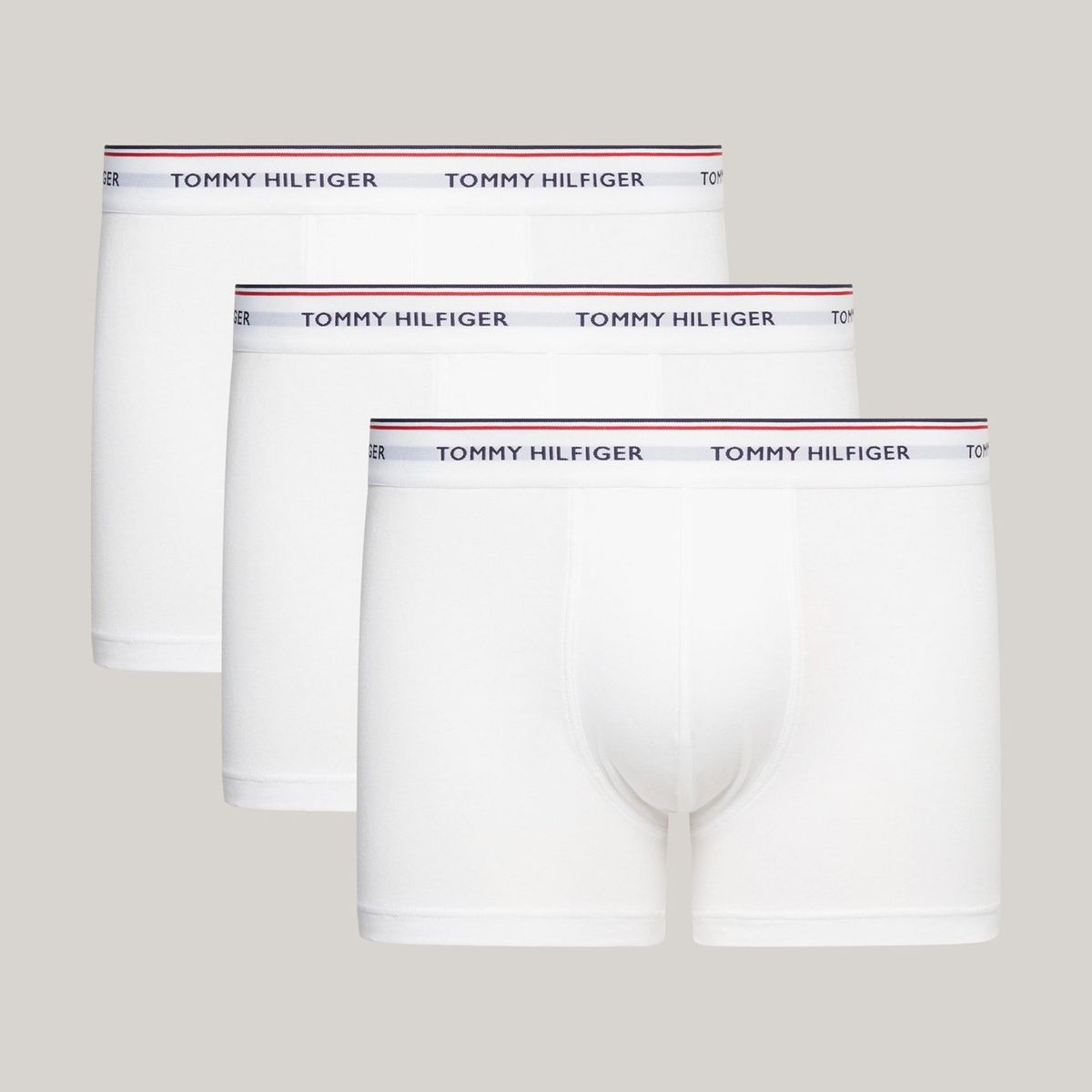 TOMMY HILFIGER - Pack De 3 Calzoncillos Trunk Premium Stretch Blanco Tommy Hilfiger