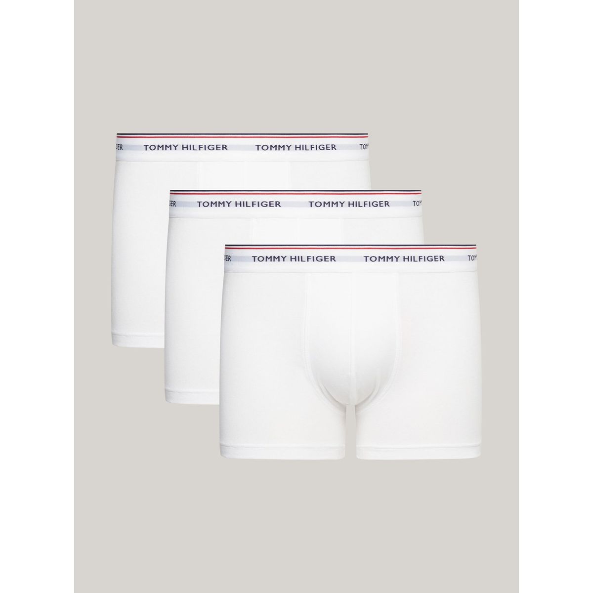 TOMMY HILFIGER - Pack De 3 Calzoncillos Trunk Premium Stretch Blanco Tommy Hilfiger