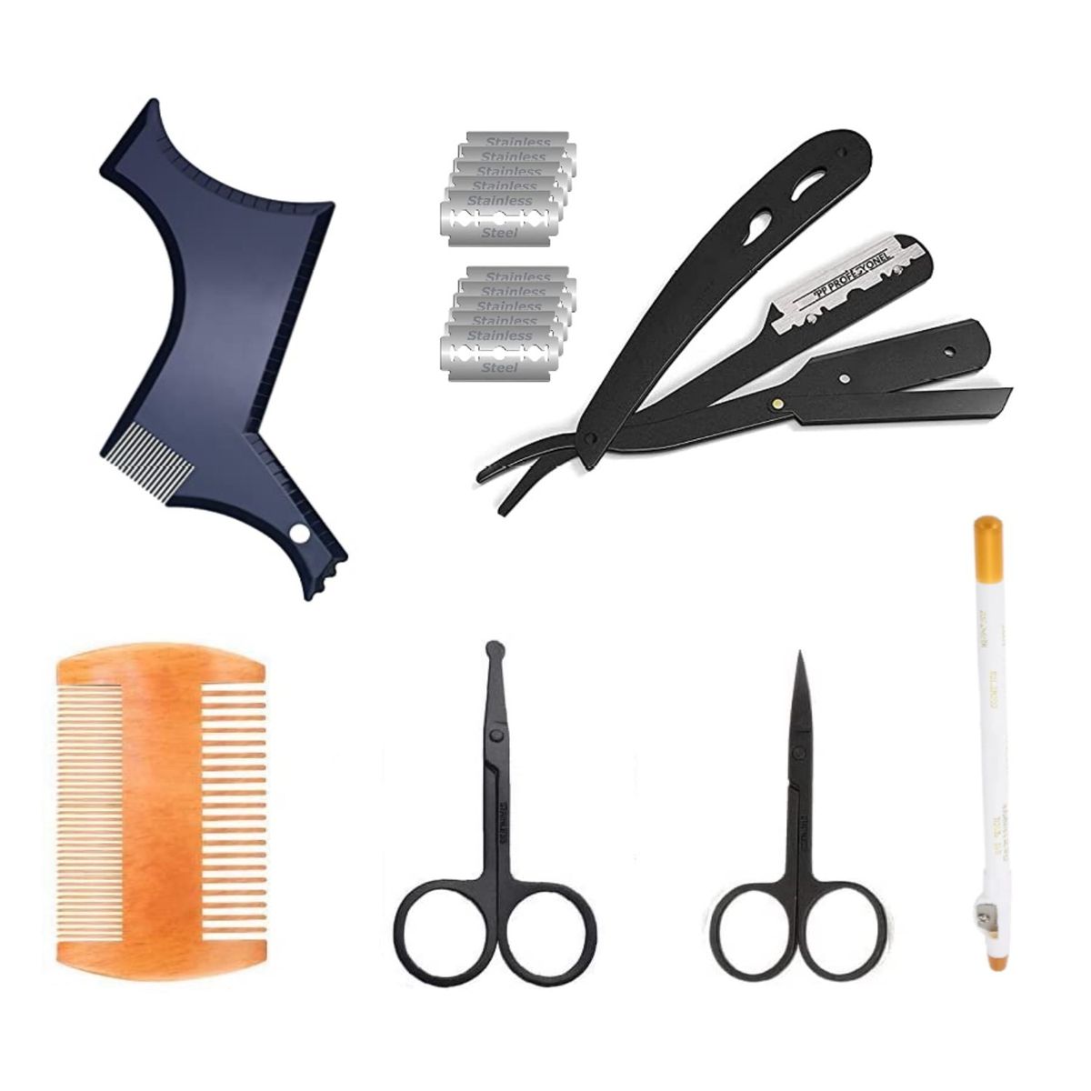 GENERICO - Plantilla para Modelar Barba Hombre Barberia Afeitar Afeitado