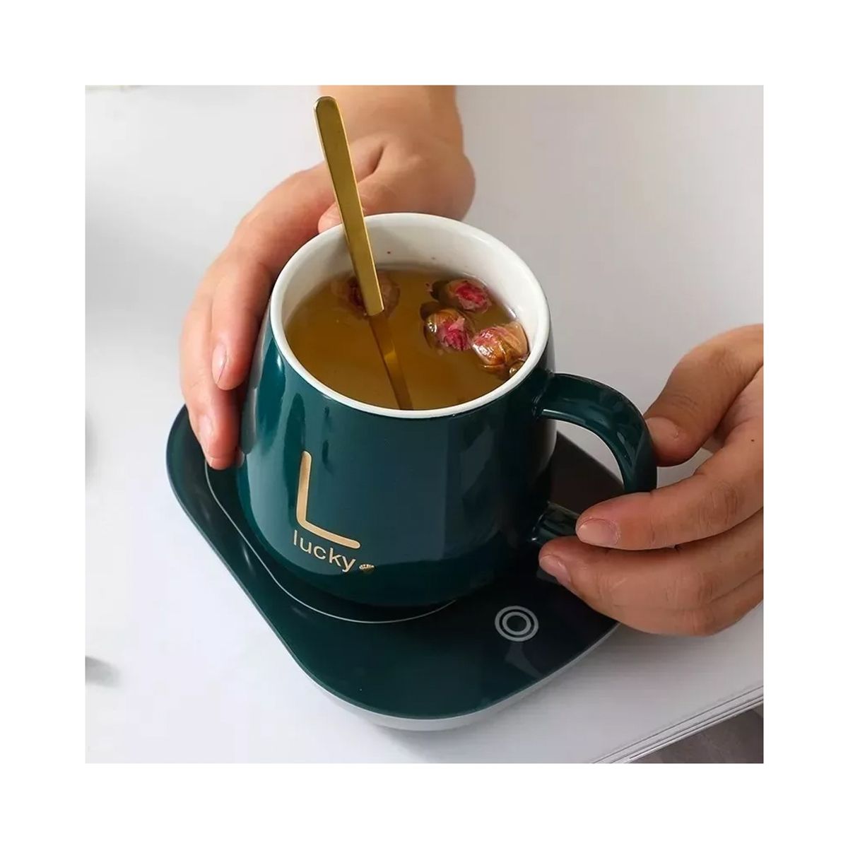 GENERICO - Tazon Con Calentador Tazas De Te Tazas De Cafe Electrico