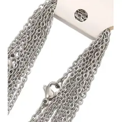 MALIK - Cadenas Acero Quirurgico Cd02 C Plateado 10unds 50cm X2mm