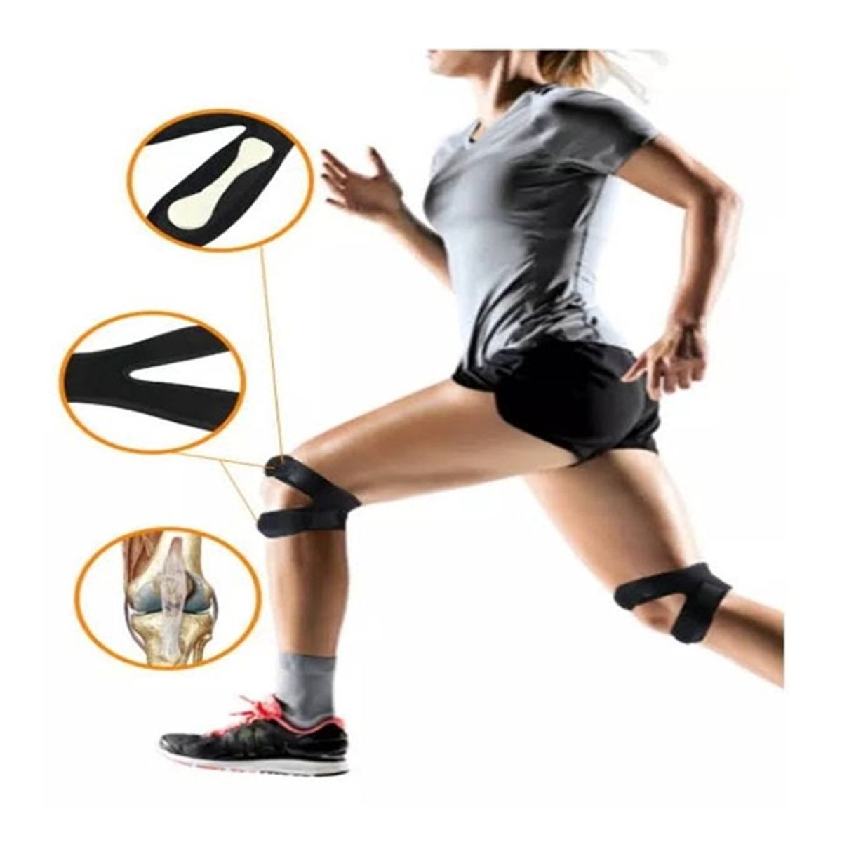 GENERICO - Menisquera Doble Soporte Superior E Inferior Rodilla.