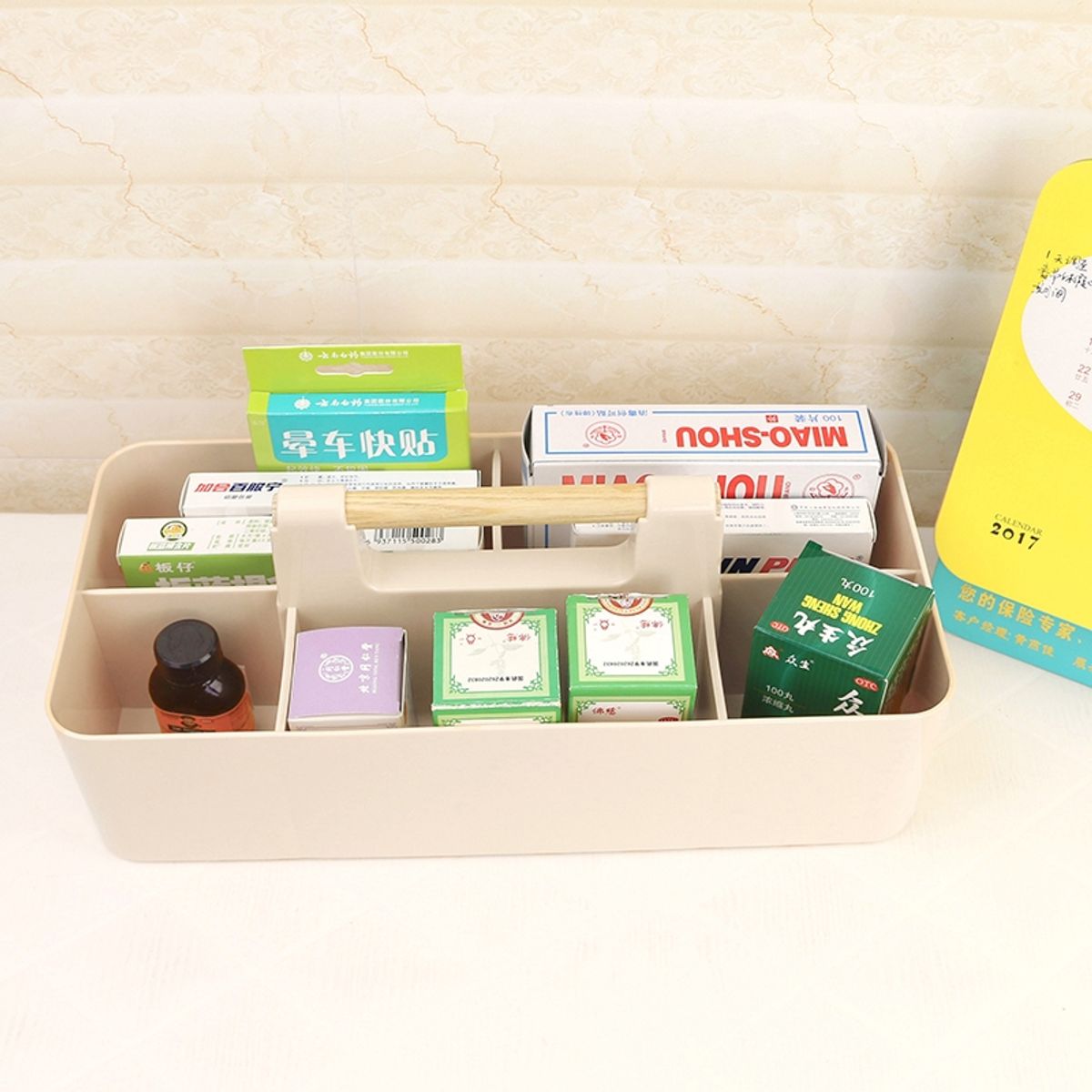 GENERICO - Caja organizadora apilable con manilla 8963 Blanco