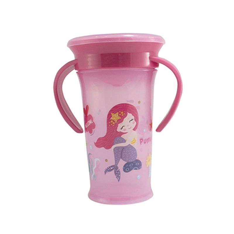 PUMUCKI - Vaso Mágico Antiderrame 360° Rosado Pumucki