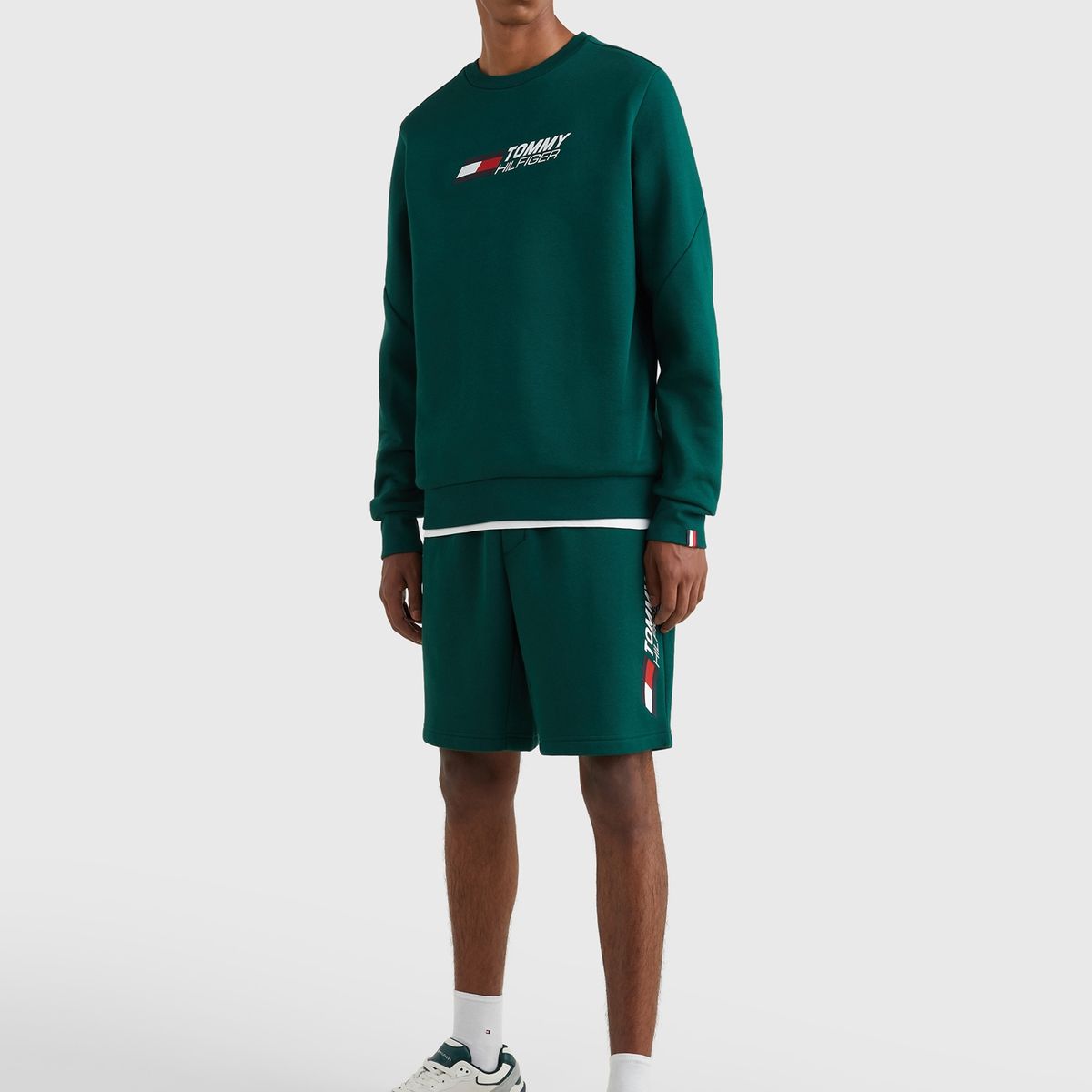 TOMMY HILFIGER - Polerón Sport Essential Verde Tommy Hilfiger