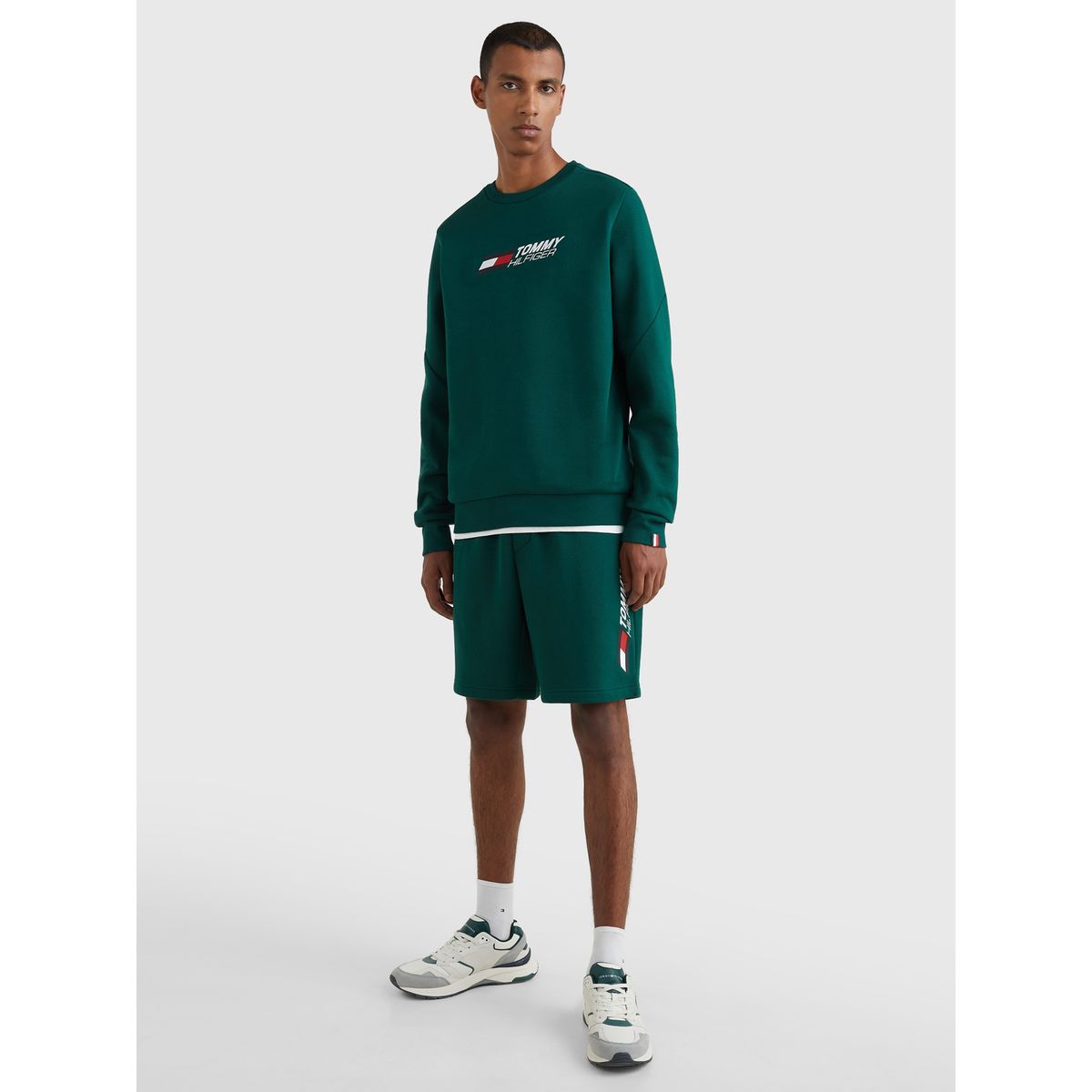TOMMY HILFIGER - Polerón Sport Essential Verde Tommy Hilfiger