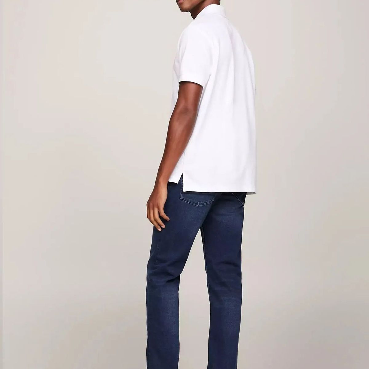 TOMMY HILFIGER - Polo Essential Regular Fit Blanco Tommy Hilfiger