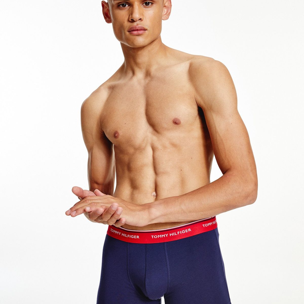 TOMMY HILFIGER - Pack De 3 Calzoncillos Trunk Premium Stretch Azul Hombre