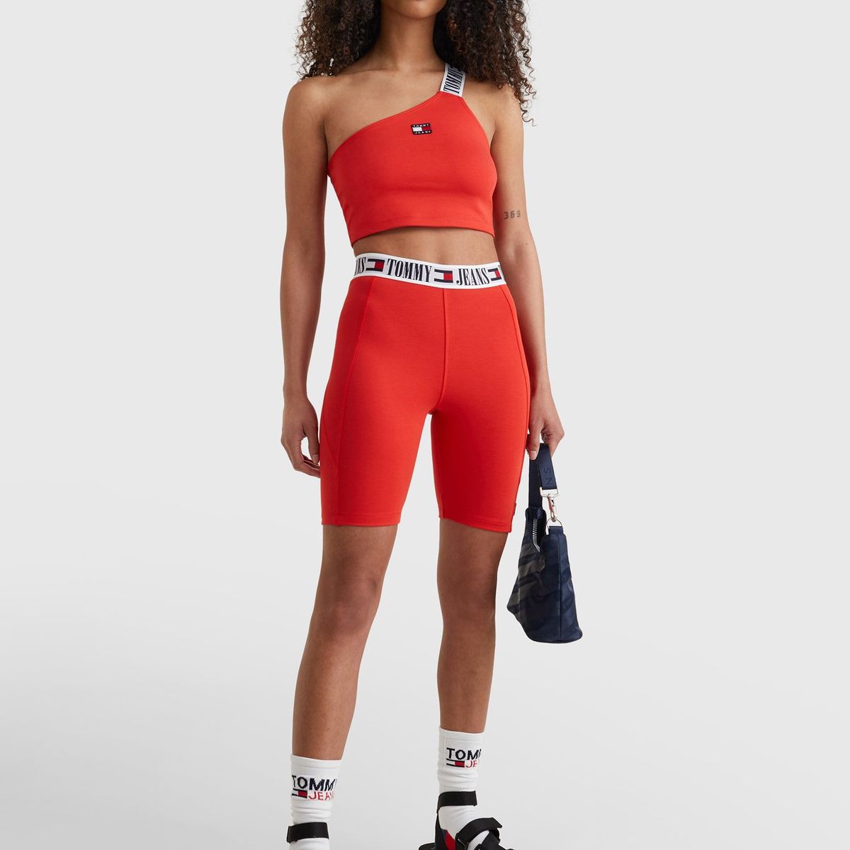 TOMMY HILFIGER - Calzas Pop Con Logo Rojo Tommy Hilfiger