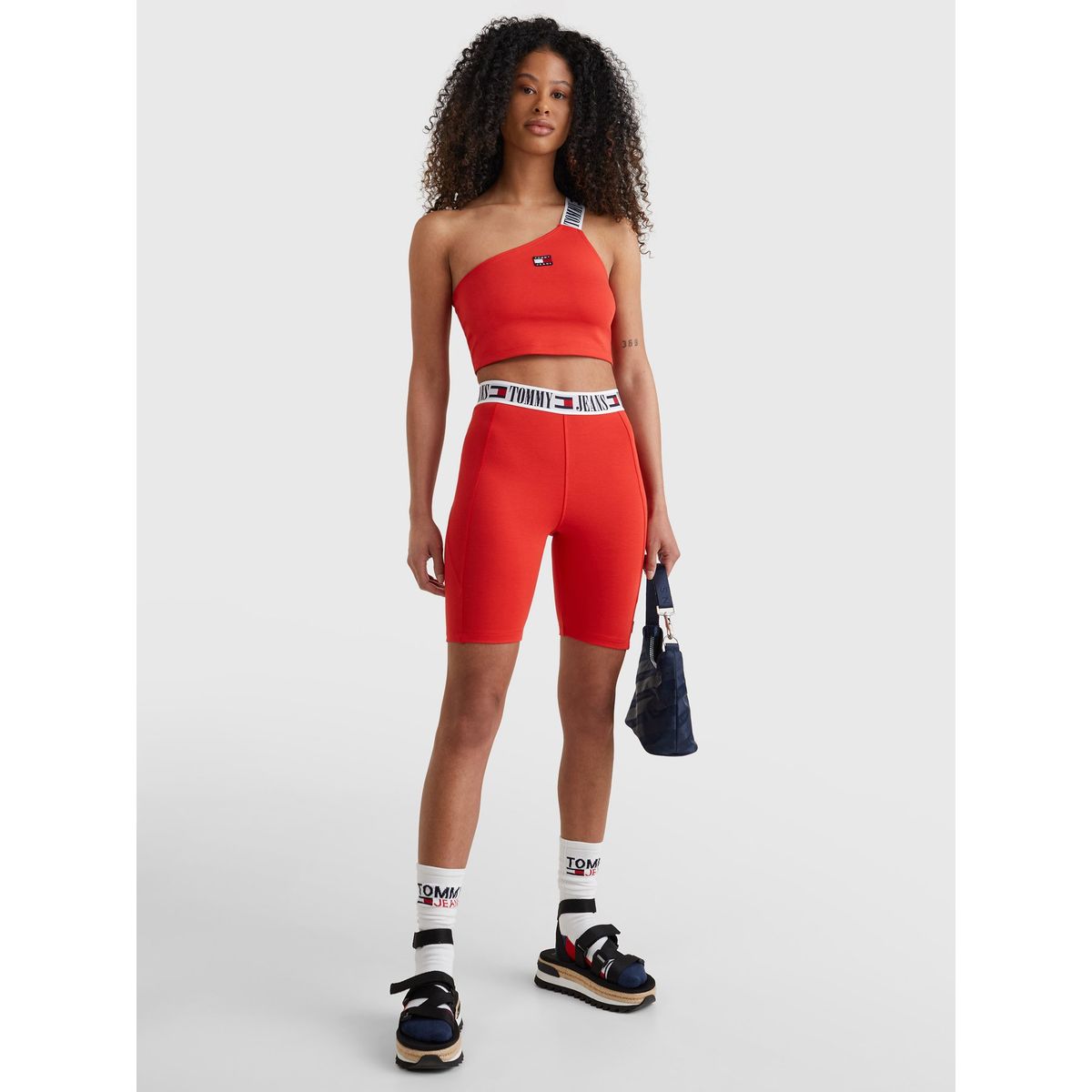 TOMMY HILFIGER - Calzas Pop Con Logo Rojo Tommy Hilfiger