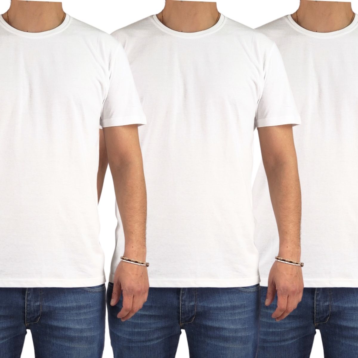 LOOK SHOP - Pack 3 Poleras Para Estampar Algodón Manga Corta Hombre 001