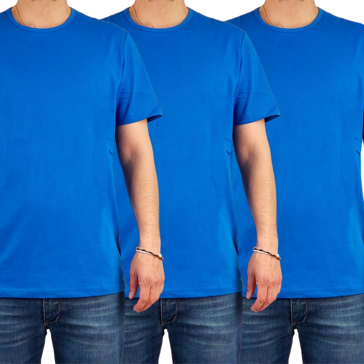 LOOK SHOP - Pack 3 Poleras Para Estampar Algodón Manga Corta Hombre 001