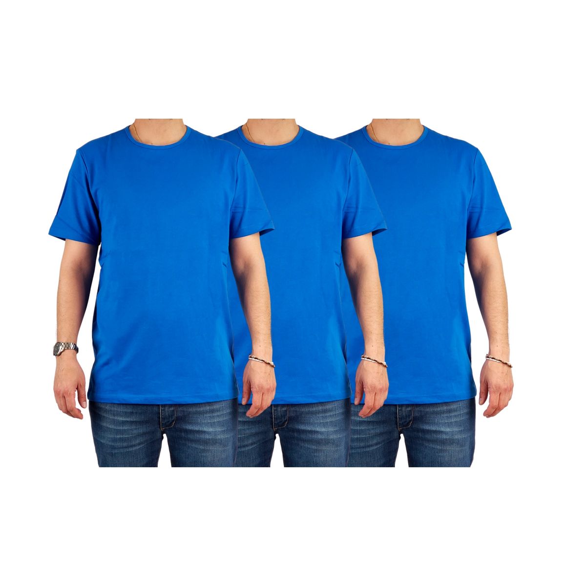 LOOK SHOP - Pack 3 Poleras Para Estampar Algodón Manga Corta Hombre 001