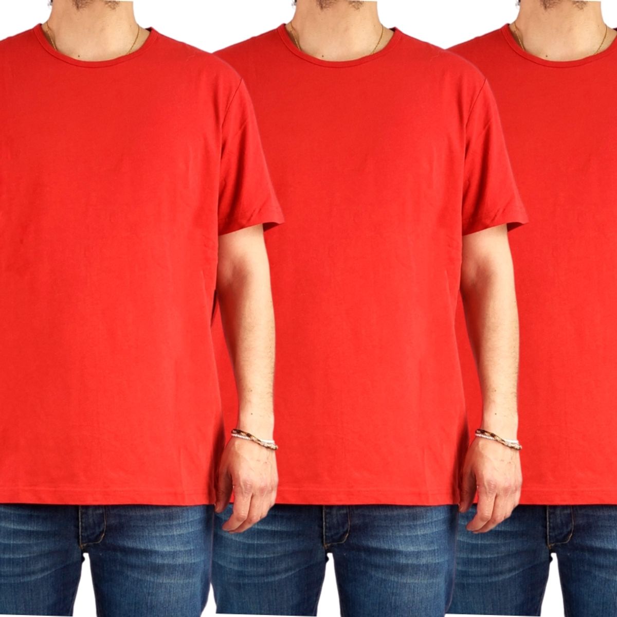 LOOK SHOP - Pack 3 Poleras Para Estampar Algodón Manga Corta Hombre 001