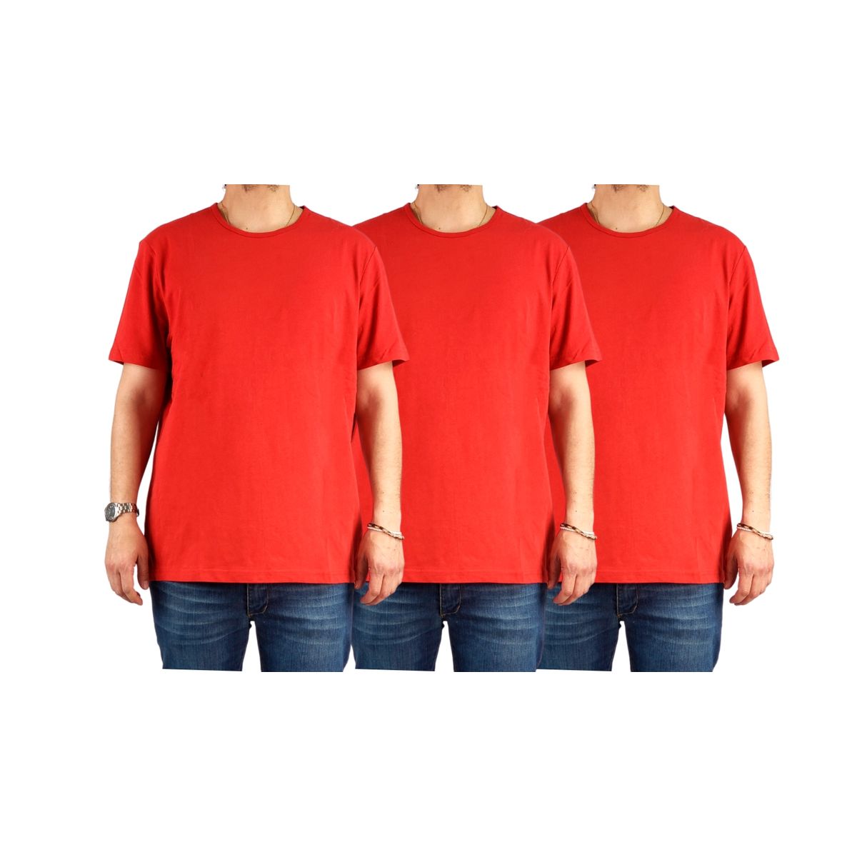 LOOK SHOP - Pack 3 Poleras Para Estampar Algodón Manga Corta Hombre 001