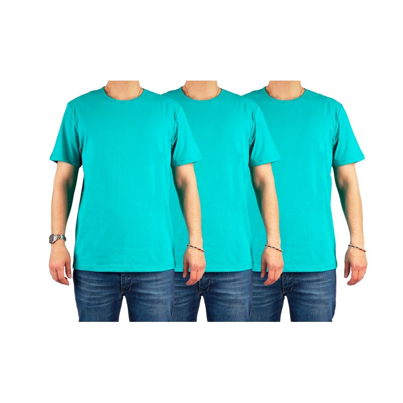 LIKE SHOP - Pack 3 Poleras Para Estampar Algodón Manga Corta Hombre