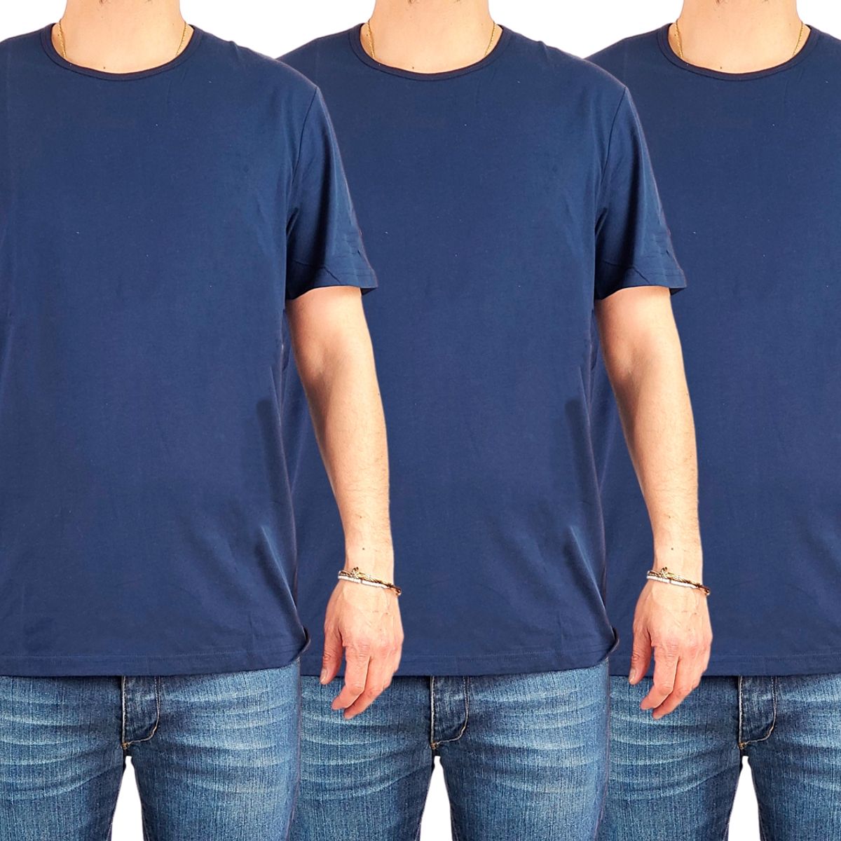 LOOK SHOP - Pack 3 Poleras Para Estampar Algodón Manga Corta Hombre 001