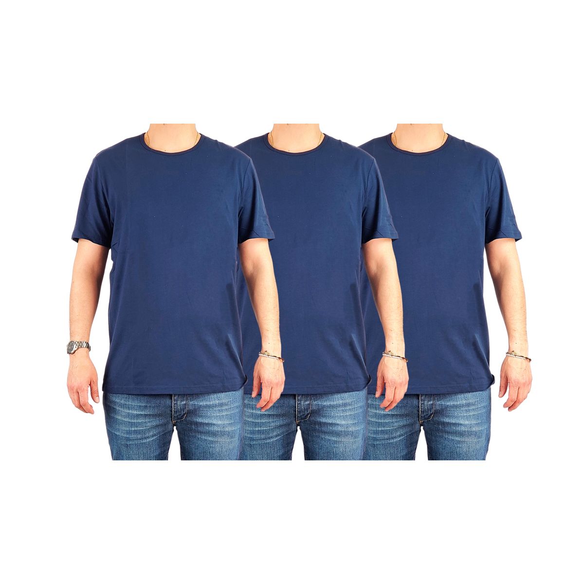 LOOK SHOP - Pack 3 Poleras Para Estampar Algodón Manga Corta Hombre 001