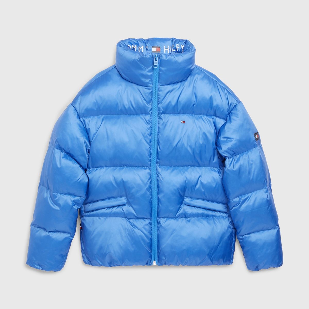 TOMMY HILFIGER - Chaqueta Shiny Acolchada Azul Tommy Hilfiger