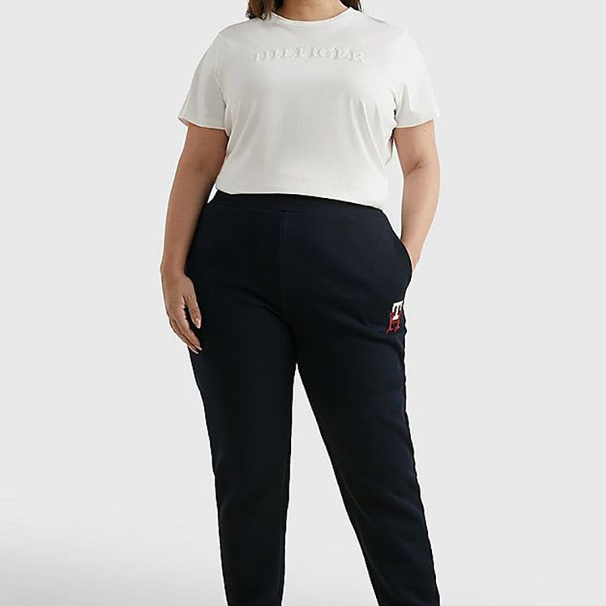 TOMMY HILFIGER - Joggers Curve Monogram Logo Azul Tommy Hilfiger