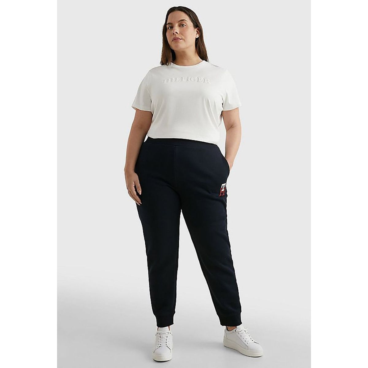 TOMMY HILFIGER - Joggers Curve Monogram Logo Azul Tommy Hilfiger