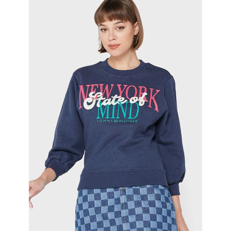 TOMMY HILFIGER - Polerón State Of Mind Logo Azul Tommy Hilfiger