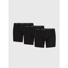 TOMMY HILFIGER - Pack De 3 Bóxers Waistband Logo Negro