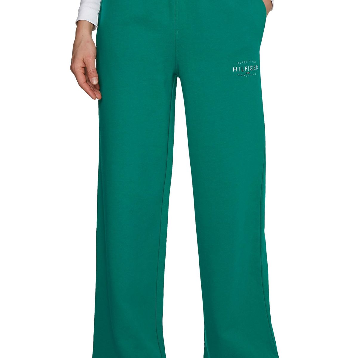 TOMMY HILFIGER - Pantalón Jogger Straight Con Logo Verde Tommy Hilfiger