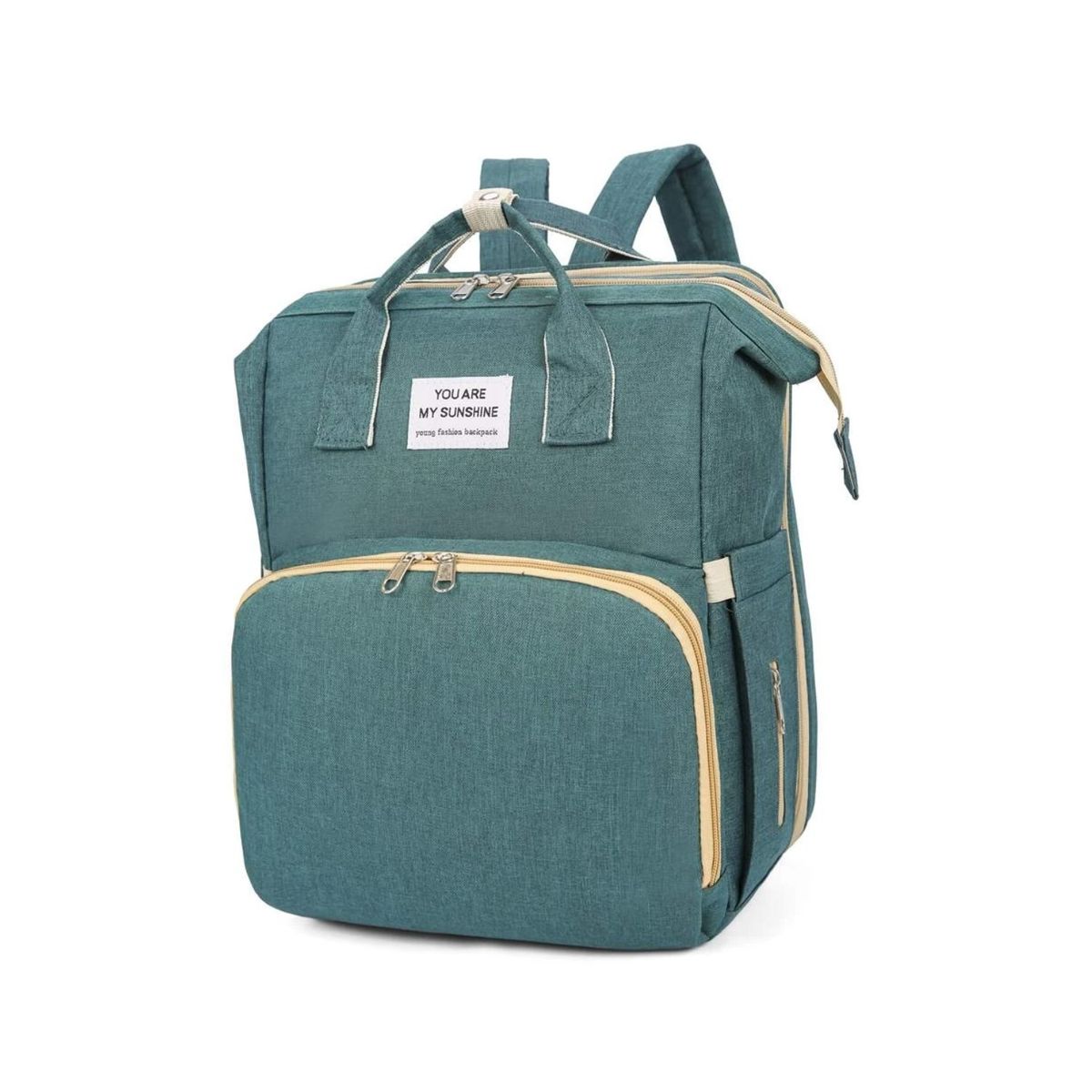 MUNDO ONLINE - Mochila Pañalera 3 en 1 Cuna Mudador Portatil Bebe