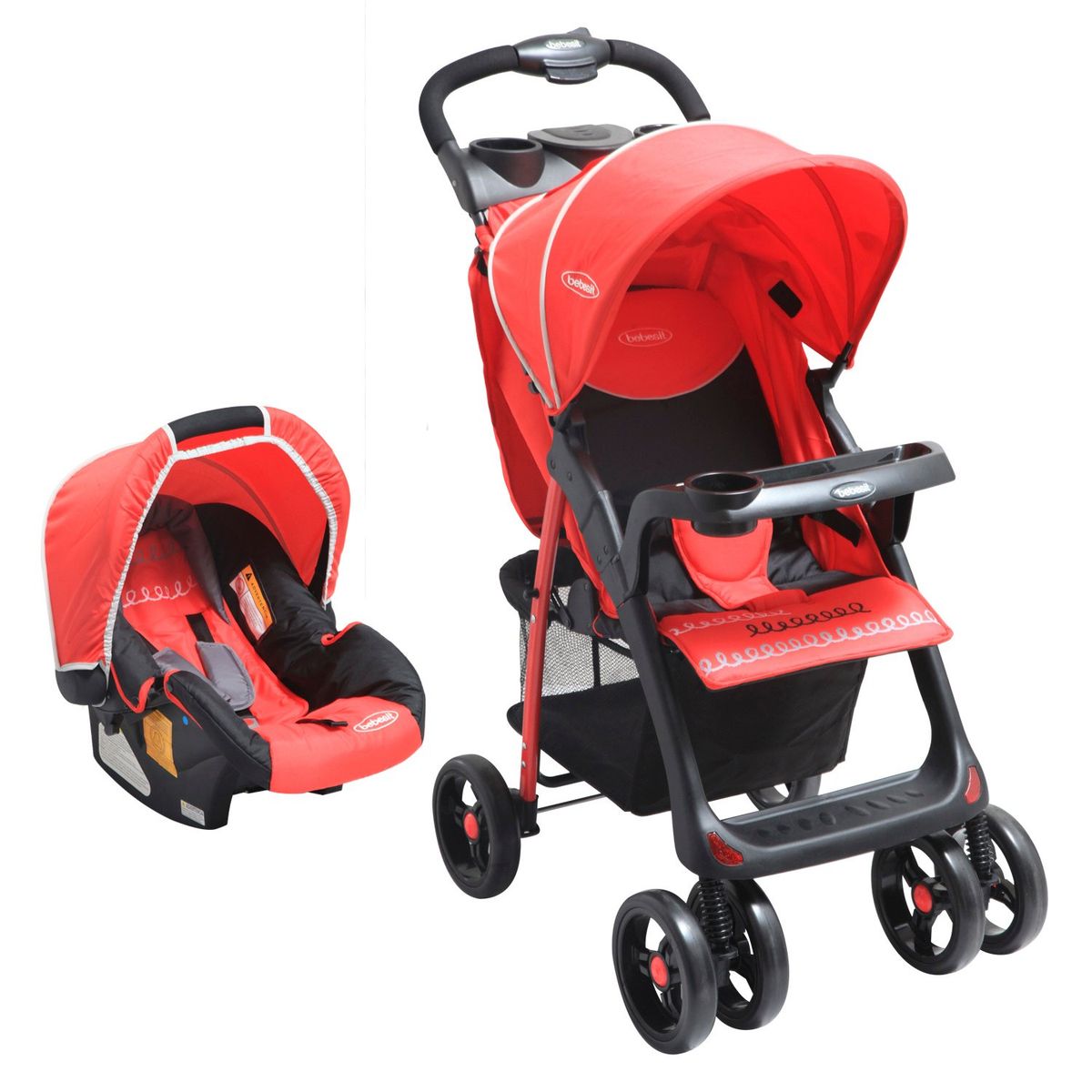 BEBESIT - Coche Travel System Jazz Rojo Bebesit