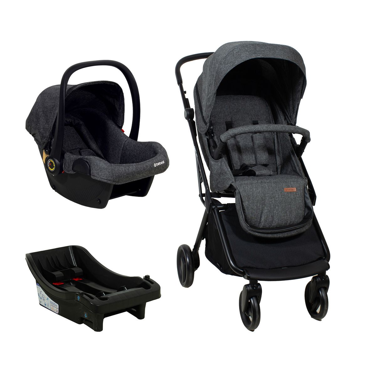 BEBESIT - Coche Travel System Swift 360 Gris Bebesit