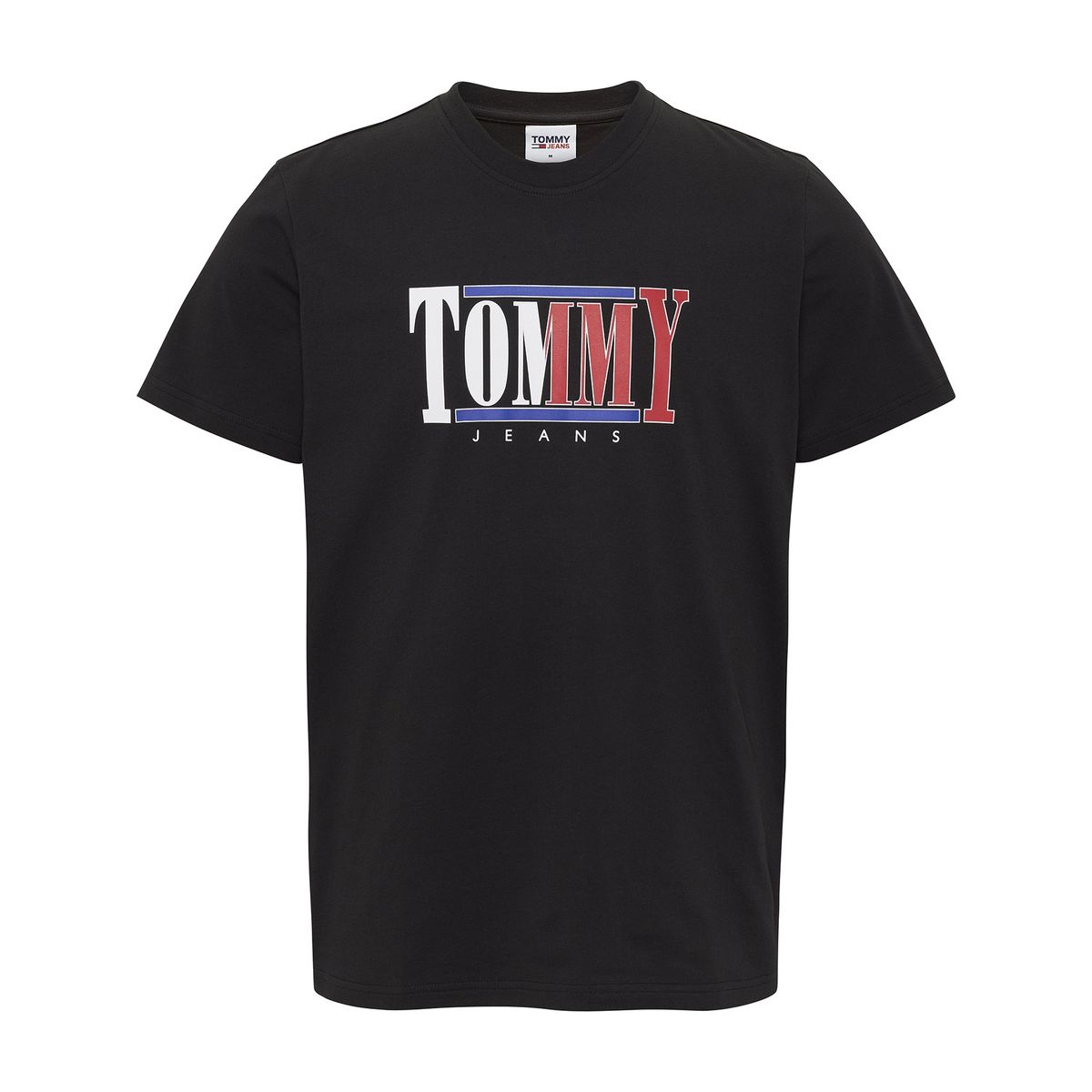 TOMMY HILFIGER - Polera Centered Logo Negro Tommy Jeans.