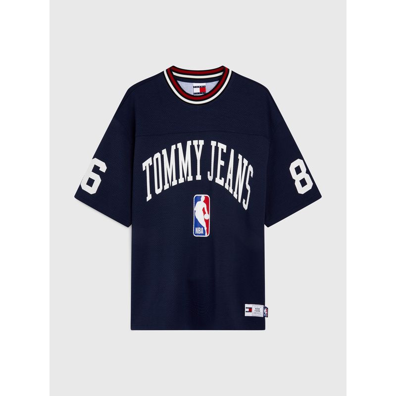 TOMMY HILFIGER - Polera Tjm & Nba Logo Azul Tommy Jeans
