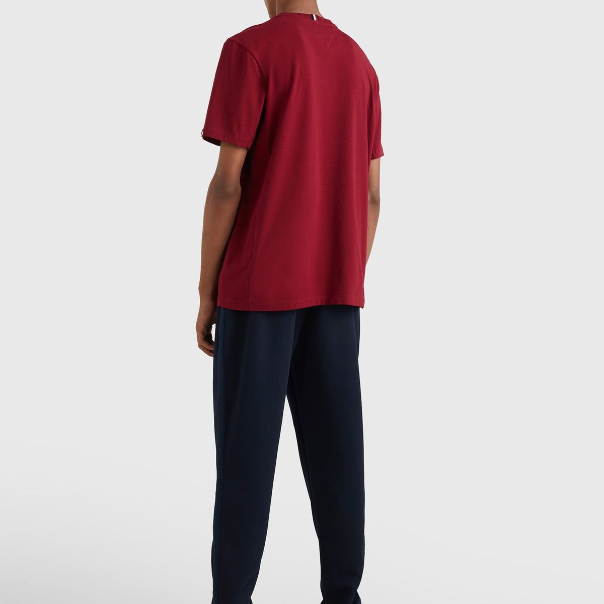 TOMMY HILFIGER - Polera Sport Essential Con Logo Burdeos Tommy Hilfiger