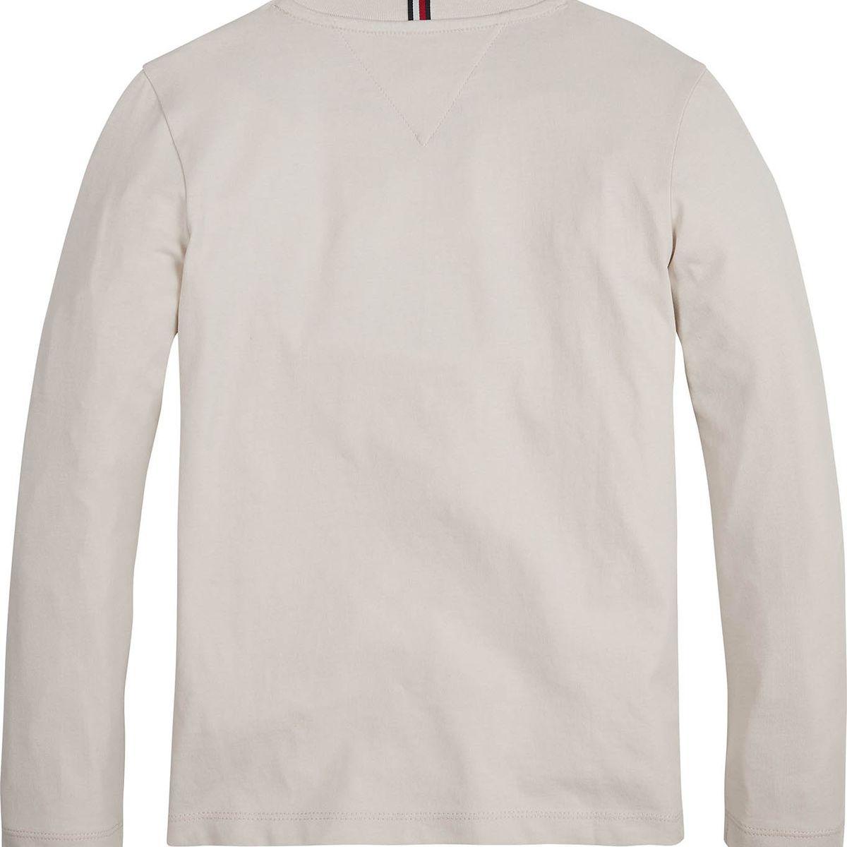 TOMMY HILFIGER - Polera Básica Unisex Manga Larga Beige Tommy Hilfiger