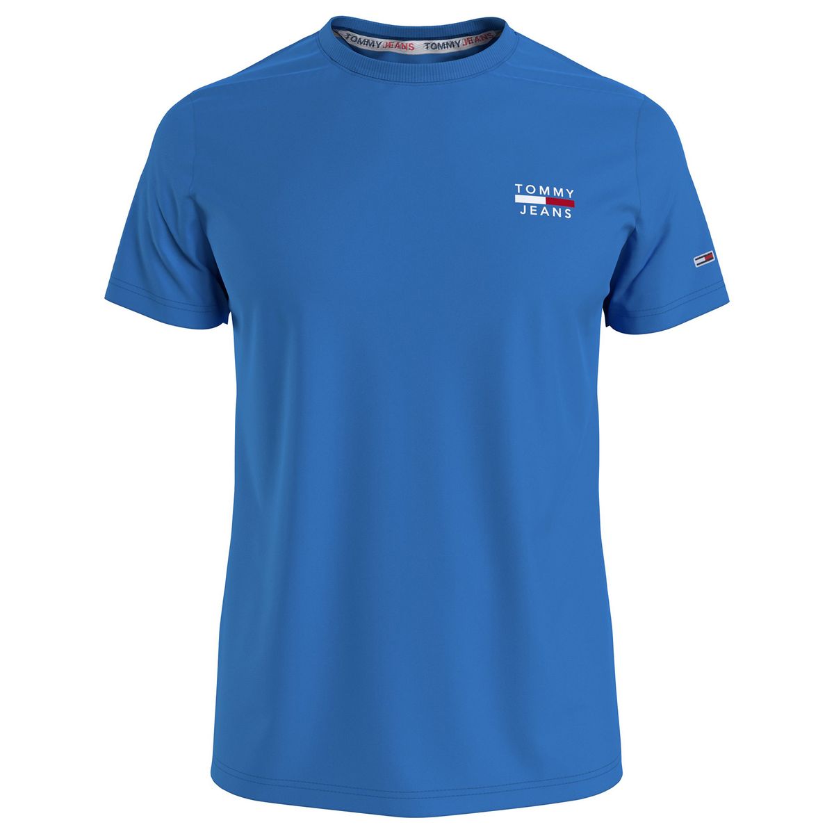 TOMMY HILFIGER - Polera Chest Logo Slim Fit Azul Tommy Jeans