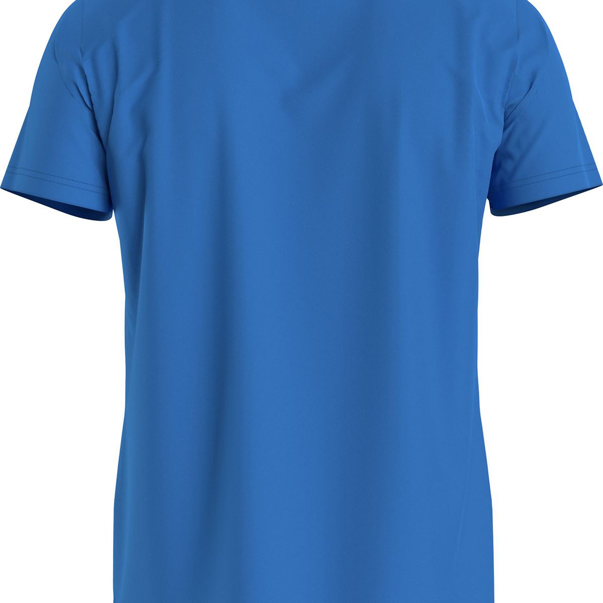 TOMMY HILFIGER - Polera Chest Logo Slim Fit Azul Tommy Jeans