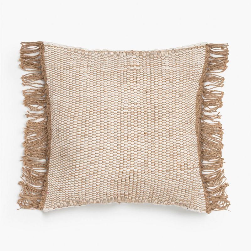 CALMA HOUSE - Funda Cojin Algodon Crema 80x80 Calma House