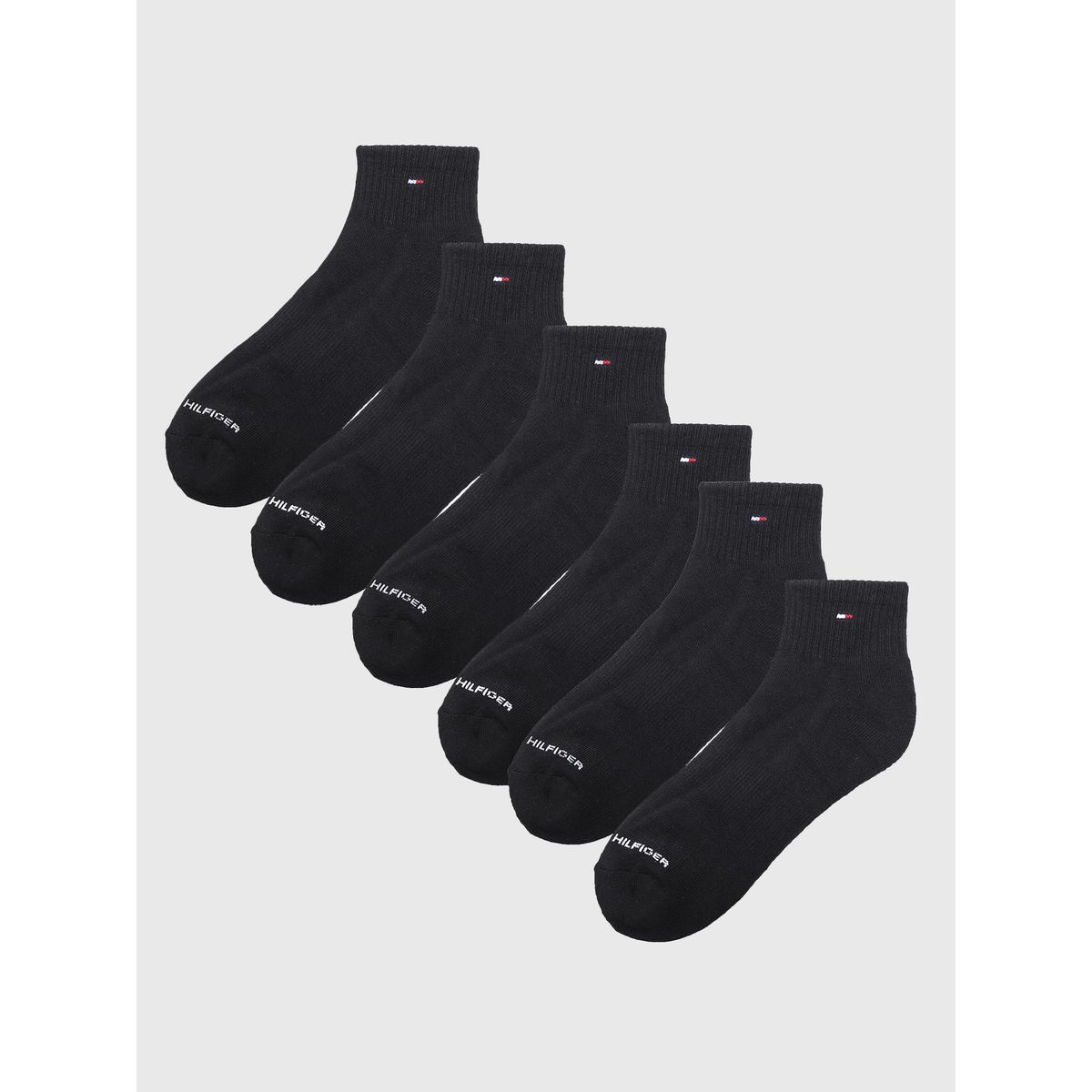 TOMMY HILFIGER - Pack De 6 Pares De Calcetines Sport Athletic Negro Tommy Hilfiger