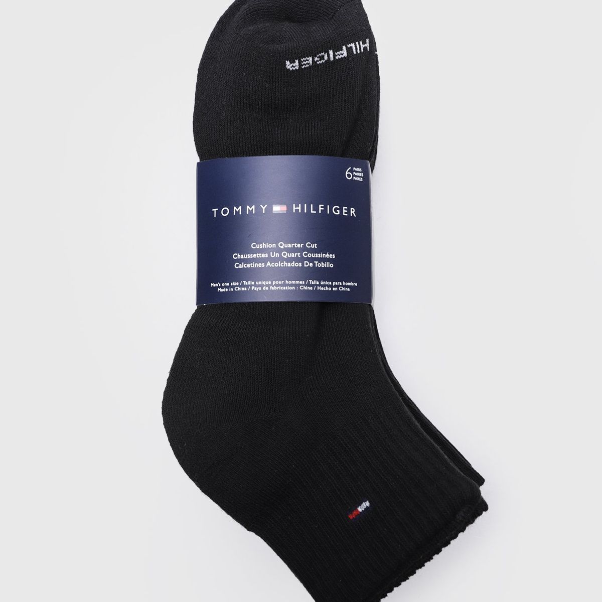 TOMMY HILFIGER - Pack De 6 Pares De Calcetines Sport Athletic Negro Tommy Hilfiger