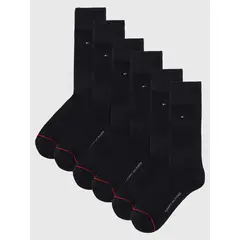 TOMMY HILFIGER - Pack De 3 Pares De Calcetines Clásicos Negro