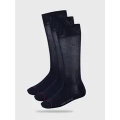 TOMMY HILFIGER - Pack De 3 Pares De Calcetines Clásicos Celeste