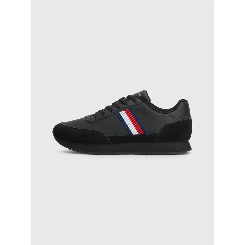 TOMMY HILFIGER - Zapatillas Signature De Cuero Negro Tommy Hilfiger