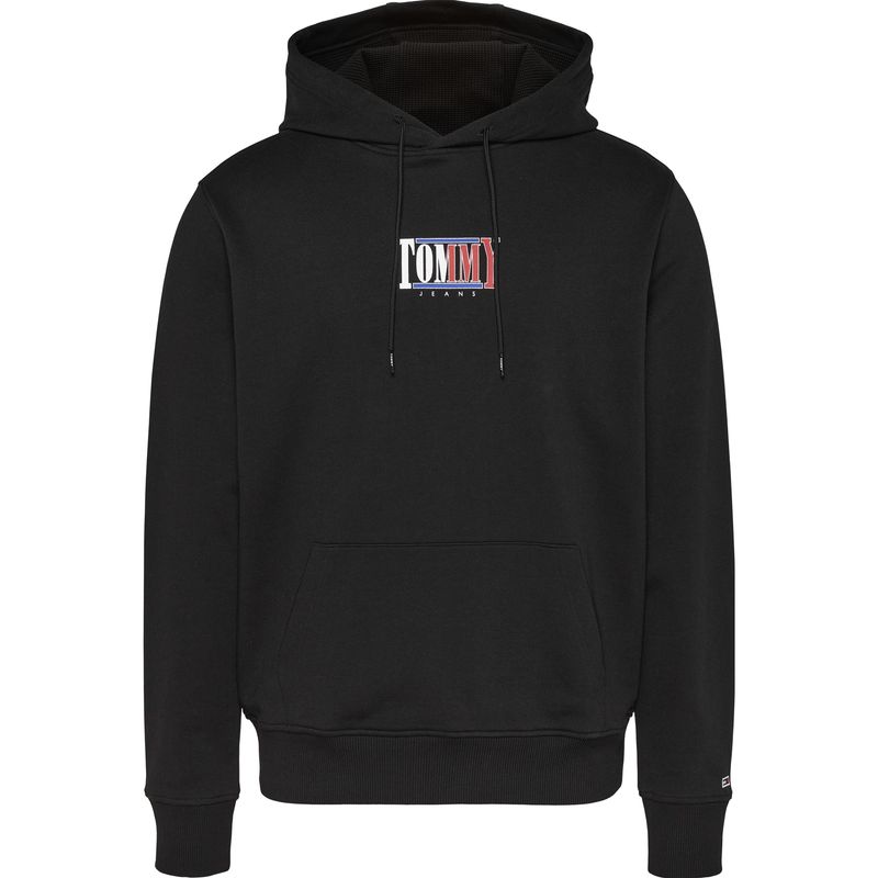 TOMMY HILFIGER - Polerón Hoodie Essential Graphic Negro Tommy Jeans