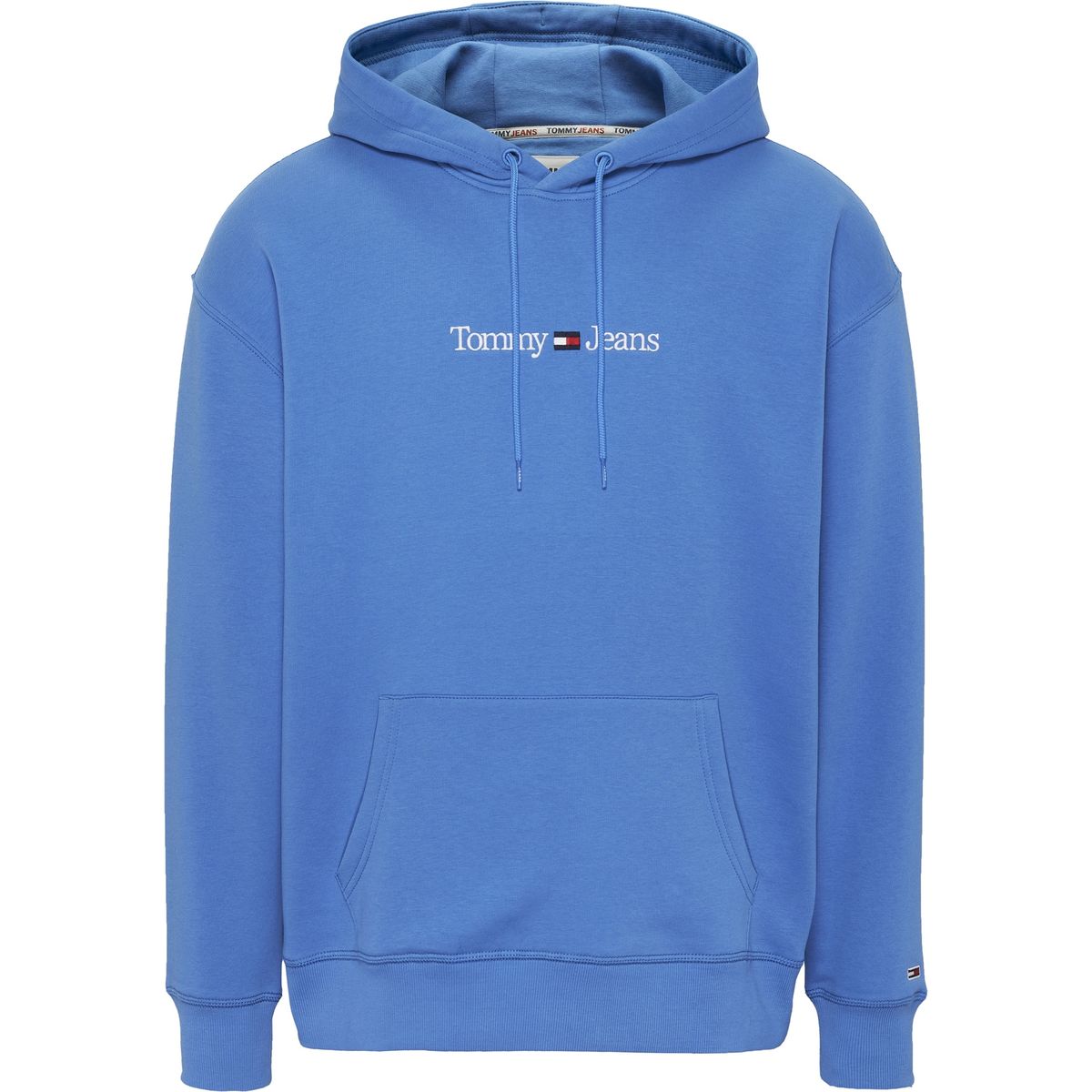 TOMMY HILFIGER - Polerón Hoodie Linear Logo Celeste Tommy Jeans