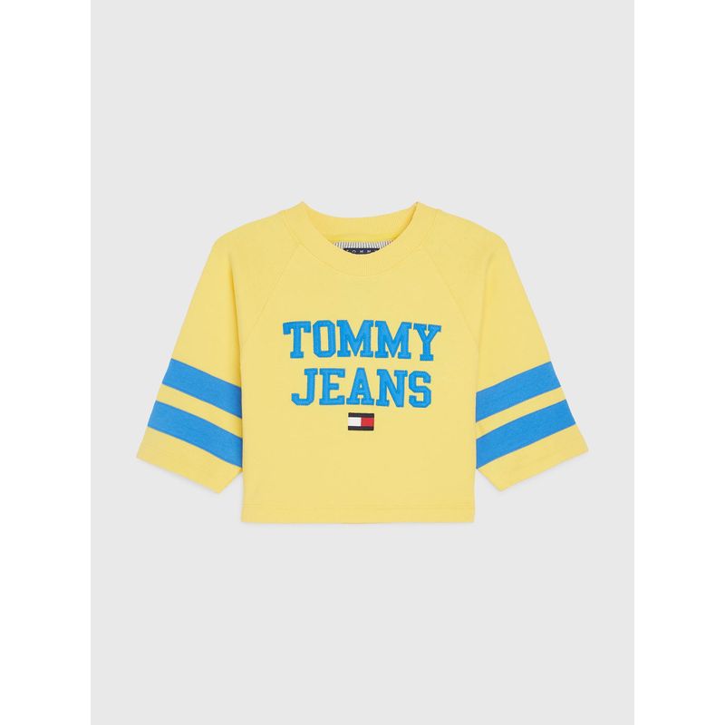 TOMMY HILFIGER - Polerón Pop Manga Corta Con Logo Amarillo Tommy Jeans