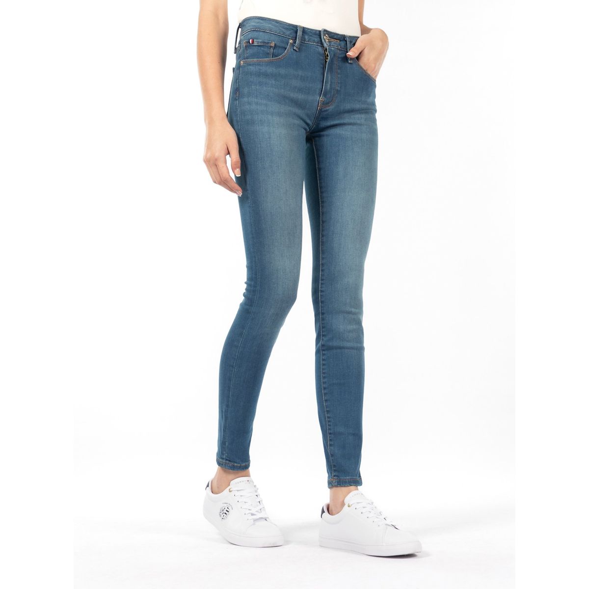TOMMY HILFIGER - Jeans Flex Skinny Talle Medio Azul Tommy Hilfiger